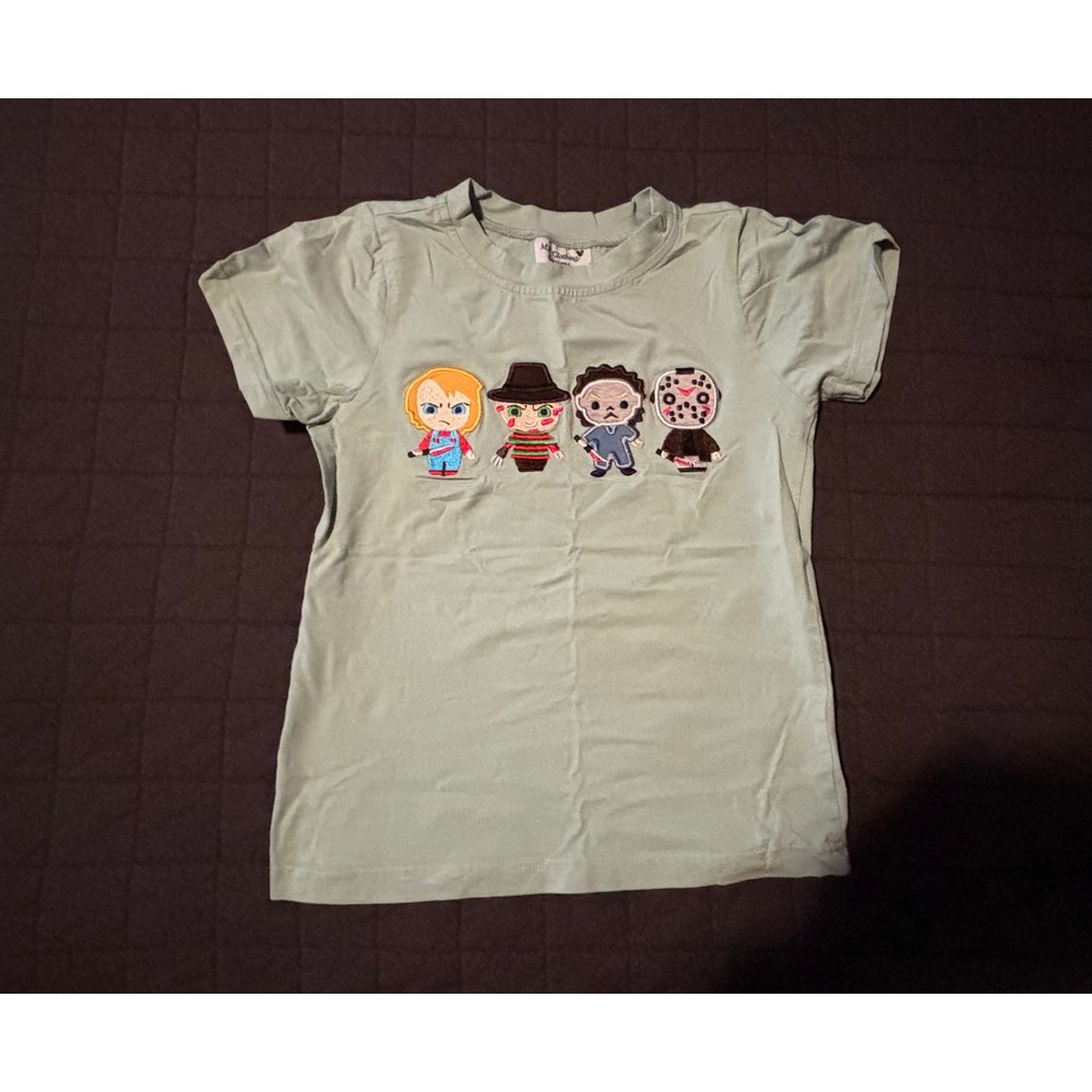 Kids MK‎ Clothing Designs Appliqué Chucky Freddy Jason Horror T Shirt